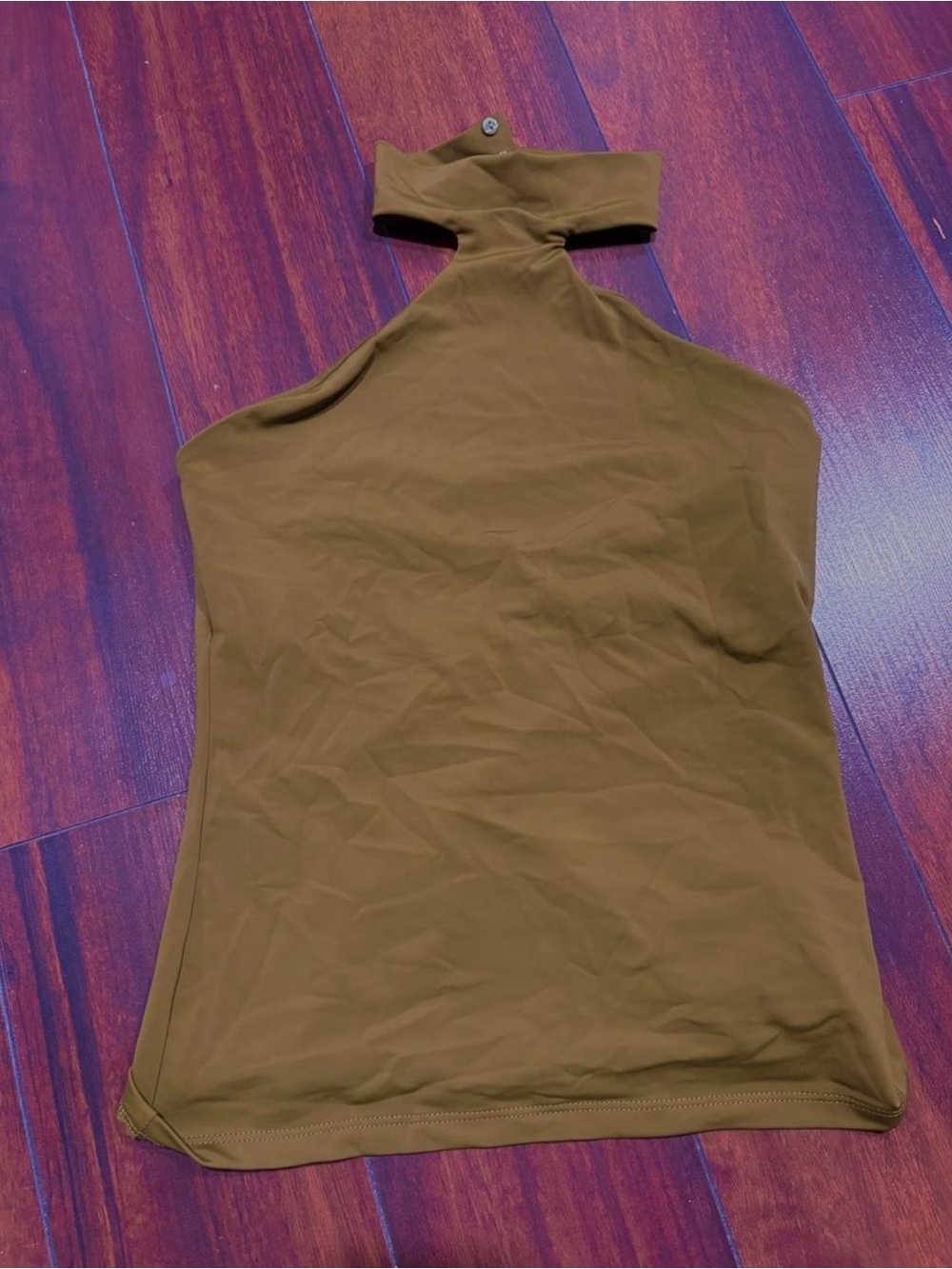 Zara Olive High Neck Tank Top